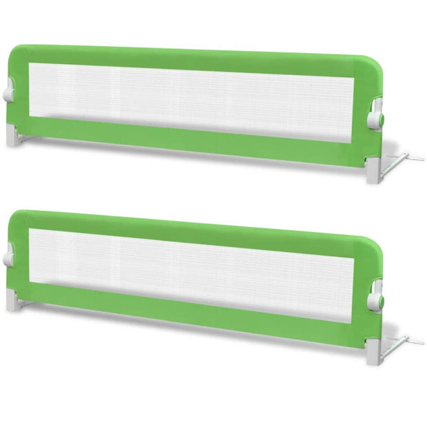 Barrière de lit de sécurité pour tout-petits 2pcs Vert 150x42cm vidaXL