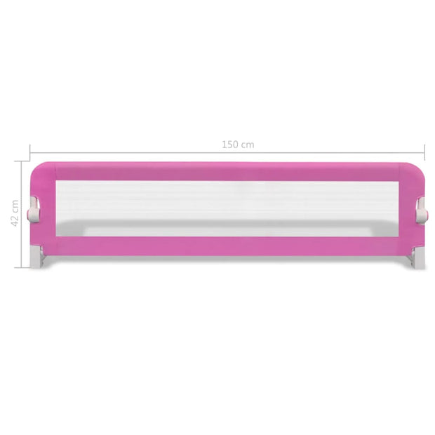 Barrière de lit de sécurité pour tout-petits 2pcs Rose 150x42cm vidaXL