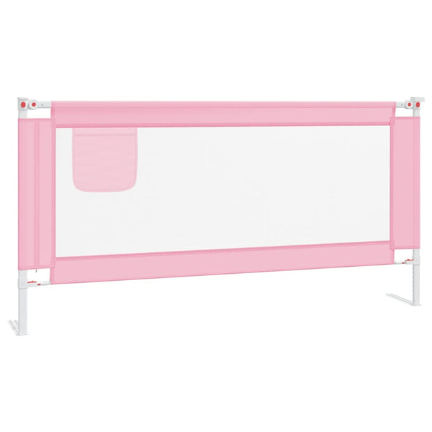 Barrière de sécurité de lit d'enfant Rose 180x25 cm Tissu vidaXL