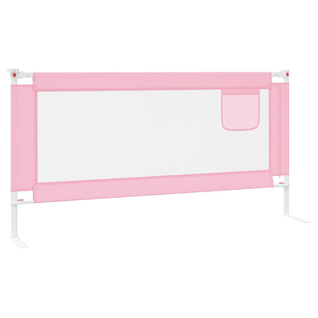 Barrière de sécurité de lit d'enfant Rose 180x25 cm Tissu vidaXL