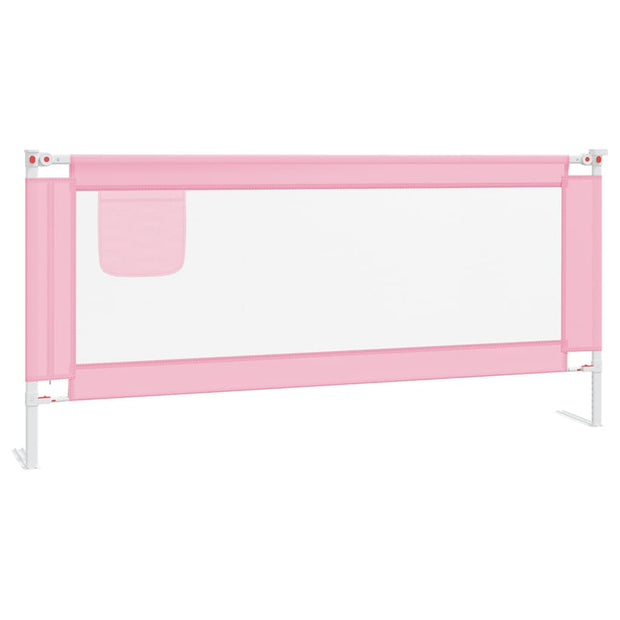 Barrière de sécurité de lit d'enfant Rose 200x25 cm Tissu vidaXL