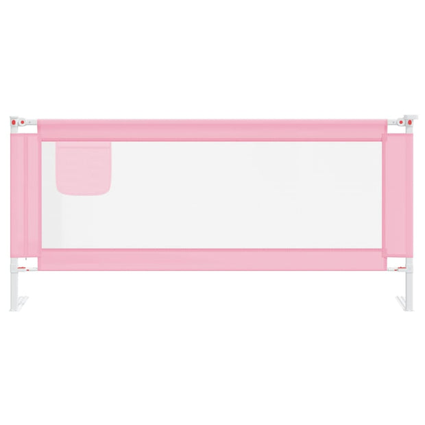 Barrière de sécurité de lit d'enfant Rose 200x25 cm Tissu vidaXL