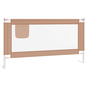 Barrière de sécurité de lit d'enfant Taupe 160x25 cm Tissu vidaXL