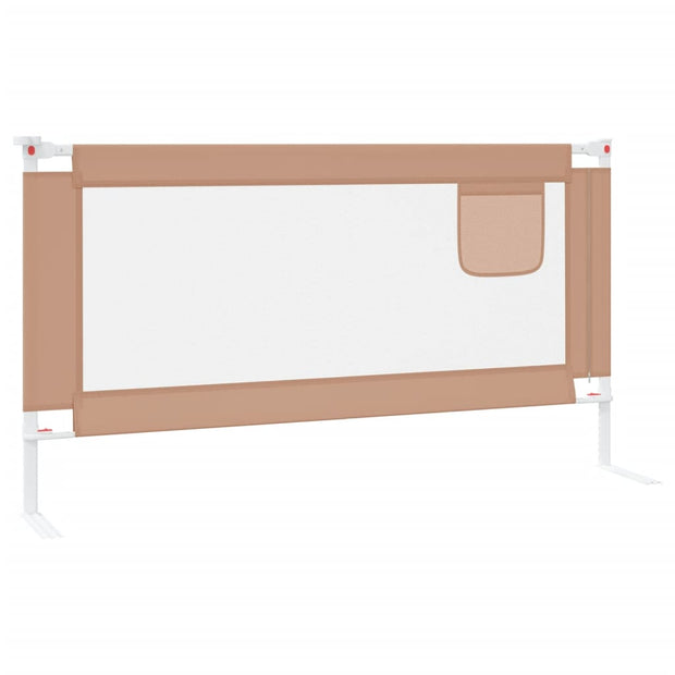 Barrière de sécurité de lit d'enfant Taupe 160x25 cm Tissu vidaXL