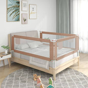 Barrière de sécurité de lit d'enfant Taupe 160x25 cm Tissu vidaXL