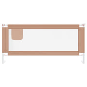 Barrière de sécurité de lit d'enfant Taupe 200x25 cm Tissu vidaXL