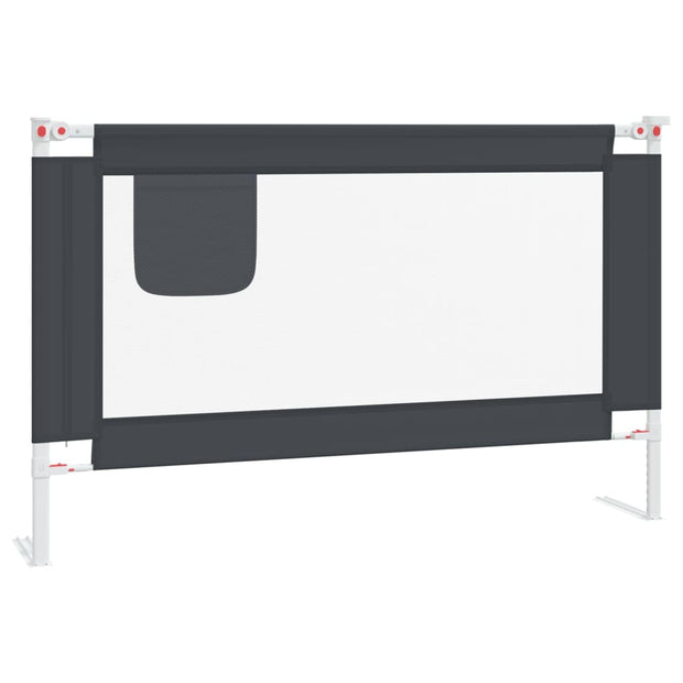 Barrière de sécurité de lit d'enfant Gris foncé 120x25 cm Tissu vidaXL