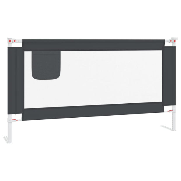 Barrière de sécurité de lit d'enfant Gris foncé 160x25 cm Tissu vidaXL