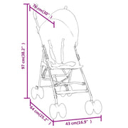 Poussette bébé Anthracite et noir Acier vidaXL