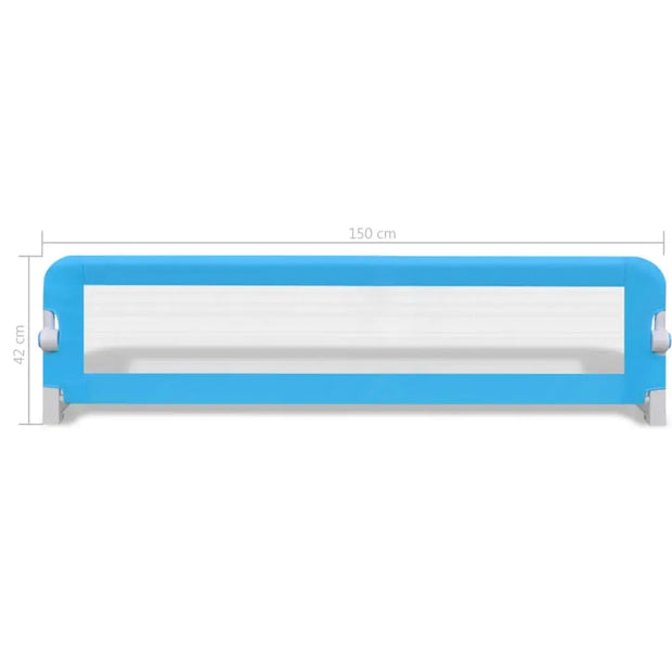 Barrière de lit de sécurité pour tout-petits 2pcs Bleu 150x42cm vidaXL