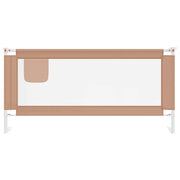 Barrière de sécurité de lit d'enfant Taupe 190x25 cm Tissu vidaXL