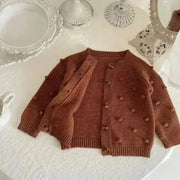 Cardigan tricoté pour bébé - Café / 3 mois (66cm)