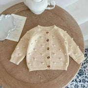 Cardigan tricoté pour bébé - Abricot / 3 mois (66cm)