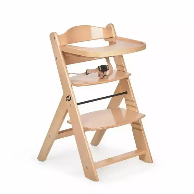 Chaise haute bébé en bois