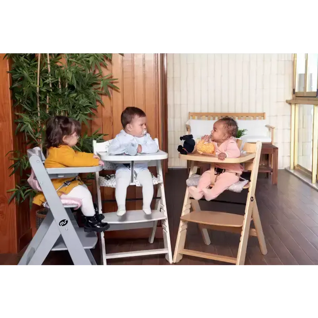 Chaise haute bébé en bois