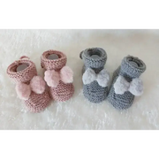 Chaussons en tricot Bébé en Laine et Cachemire - Trésor