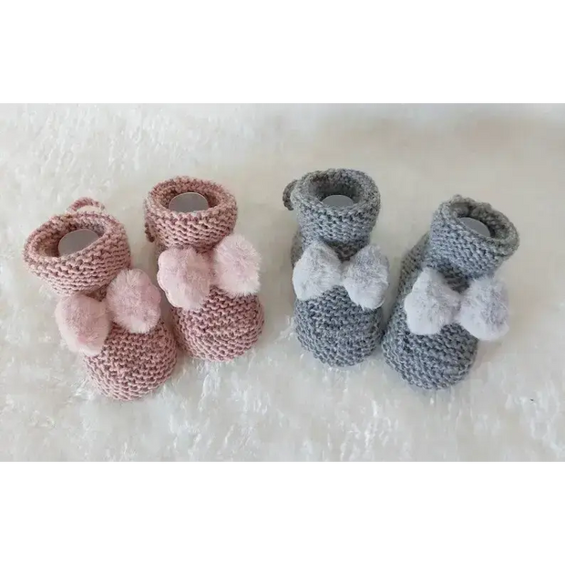 Chaussons en tricot Bébé en Laine et Cachemire - Trésor