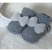 Chaussons en tricot Bébé en Laine et Cachemire - Trésor