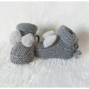 Chaussons en tricot Bébé en Laine et Cachemire - Trésor