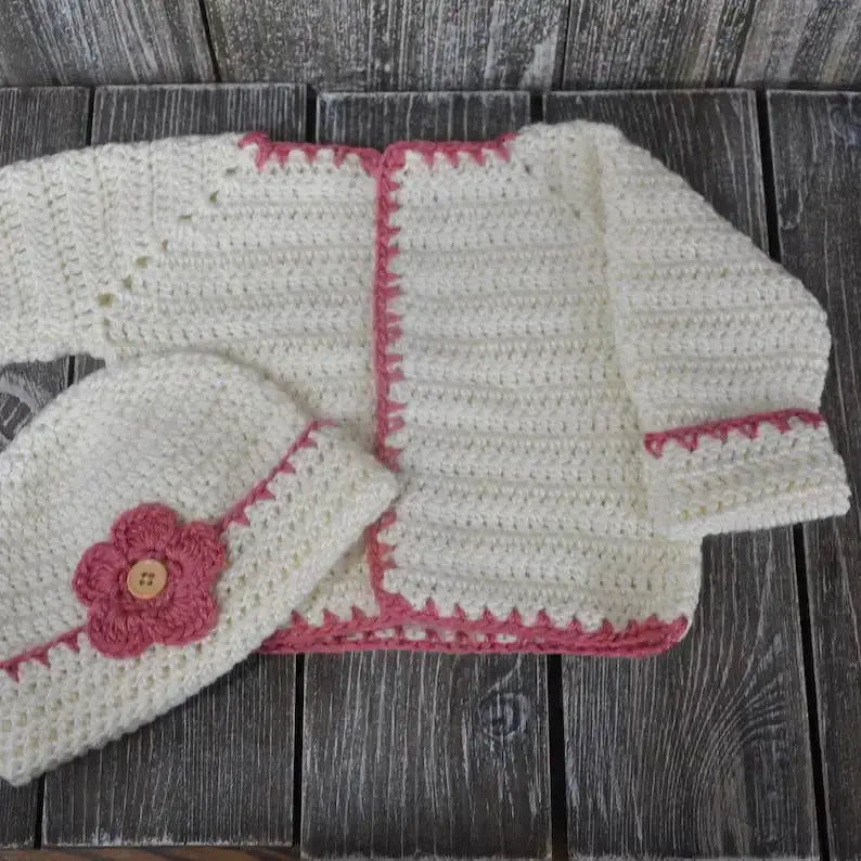 Gilet En Laine Pour Bébé 3 à 6 Mois - Fait Main, Gris - Parfait Pour Reborn