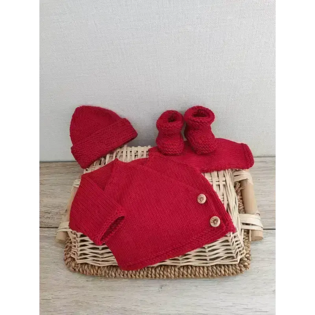 Ensemble Naissance Brassière Bonnet et Chaussons Bébé