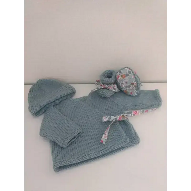 Ensemble Naissance Brassière Bonnet et Chaussons Bébé