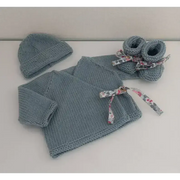 Ensemble Naissance Brassière Bonnet et Chaussons Bébé