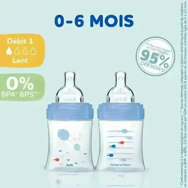 Lot de biberons Dodie Newborn