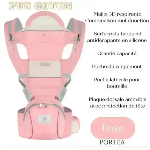 Porte bébé Portéa ™ - Rose