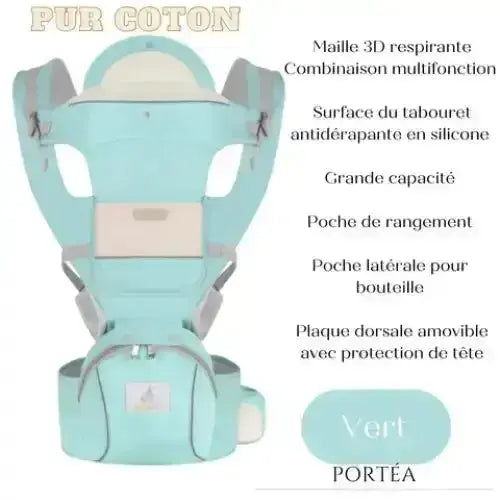 Porte bébé Portéa ™ - Vert