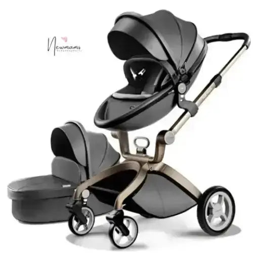 Poussette Hot Mom 2 en 1 - Gris Foncé