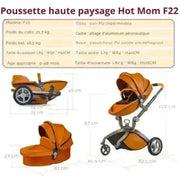 Poussette Hot Mom 3 en 1 - Bébé Poussettes landaus