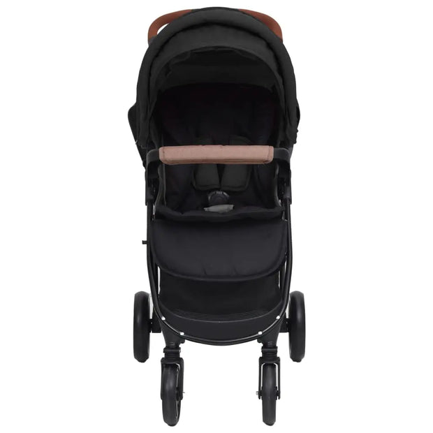 Poussette pour bébé 2-en-1 Anthracite Acier vidaXL