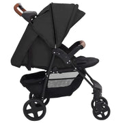 Poussette pour bébé 2-en-1 Anthracite Acier vidaXL