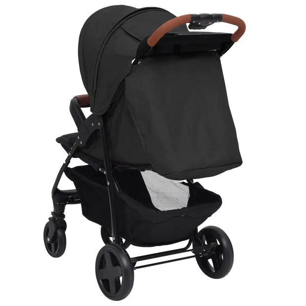 Poussette pour bébé 2-en-1 Anthracite Acier vidaXL