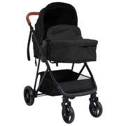 Poussette pour bébé 3-en-1 Anthracite et noir Acier vidaXL