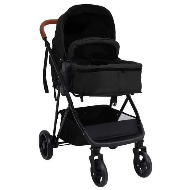 Poussette pour bébé 3-en-1 Anthracite et noir Acier vidaXL