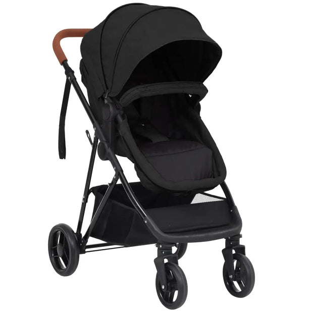 Poussette pour bébé 3-en-1 Anthracite et noir Acier vidaXL