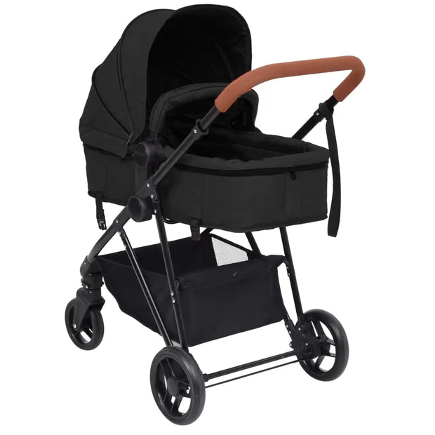 Poussette pour bébé 3-en-1 Anthracite et noir Acier vidaXL