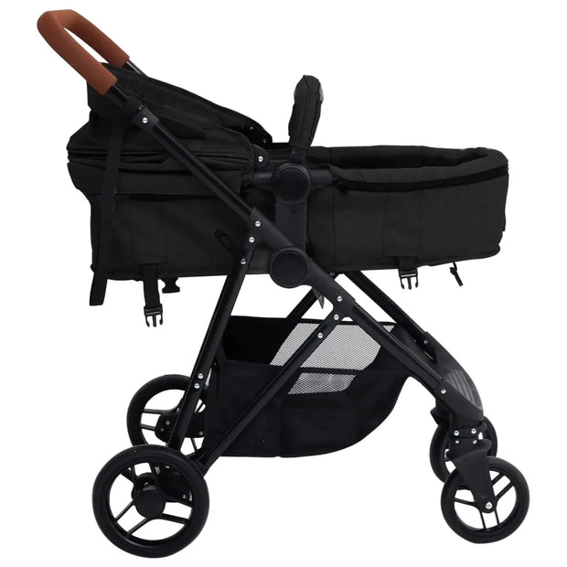 Poussette pour bébé 3-en-1 Anthracite et noir Acier vidaXL