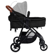 Poussette pour bébé 3-en-1 Anthracite et noir Acier vidaXL