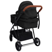 Poussette pour bébé 3-en-1 Anthracite et noir Acier vidaXL