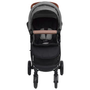 Poussette pour bébé 3-en-1 Gris clair Acier vidaXL