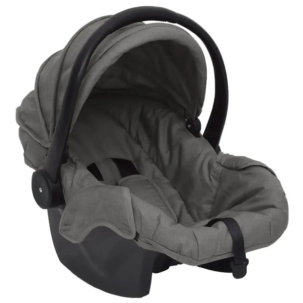 Poussette pour bébé 3-en-1 Gris clair Acier vidaXL