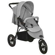 Poussette pour bébé Gris clair Acier vidaXL