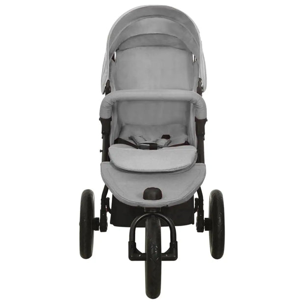 Poussette pour bébé Gris clair Acier vidaXL