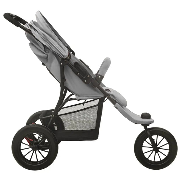 Poussette pour bébé Gris clair Acier vidaXL