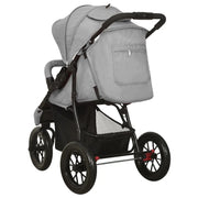 Poussette pour bébé Gris clair Acier vidaXL