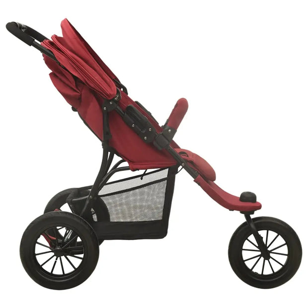 Poussette pour bébé Rouge Acier vidaXL