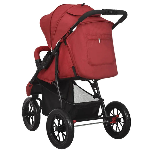 Poussette pour bébé Rouge Acier vidaXL